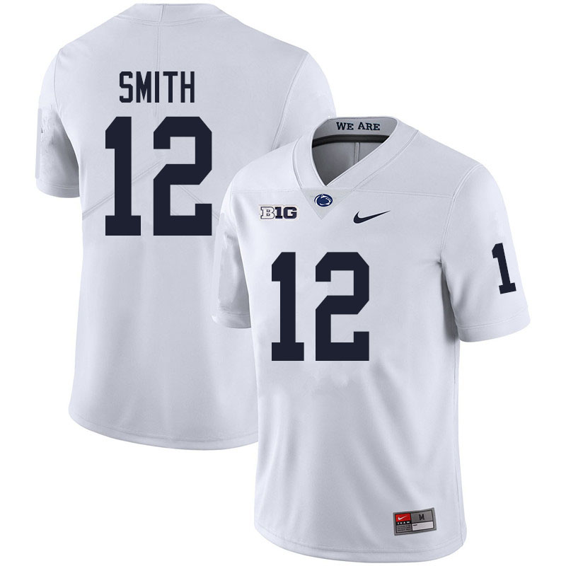 Men #12 Brandon Smith Penn State Nittany Lions College Football Jerseys Sale-White - Click Image to Close